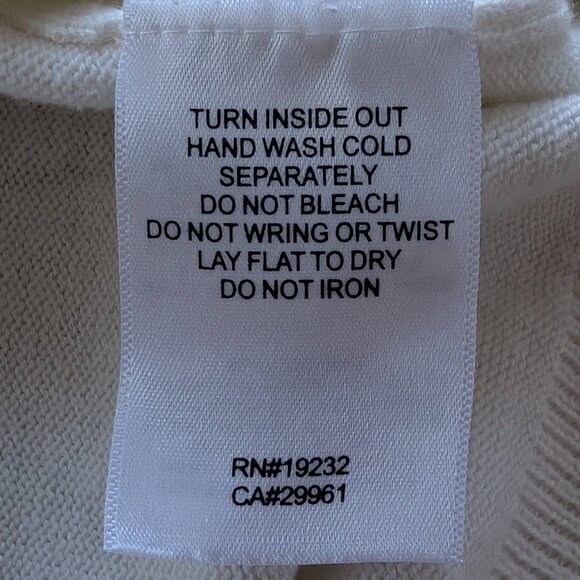 Alfred Dunner Women's XL Ivory Floral Sequin &Pearl Beaded Long Sleeves Sweater - Picture 12 of 15